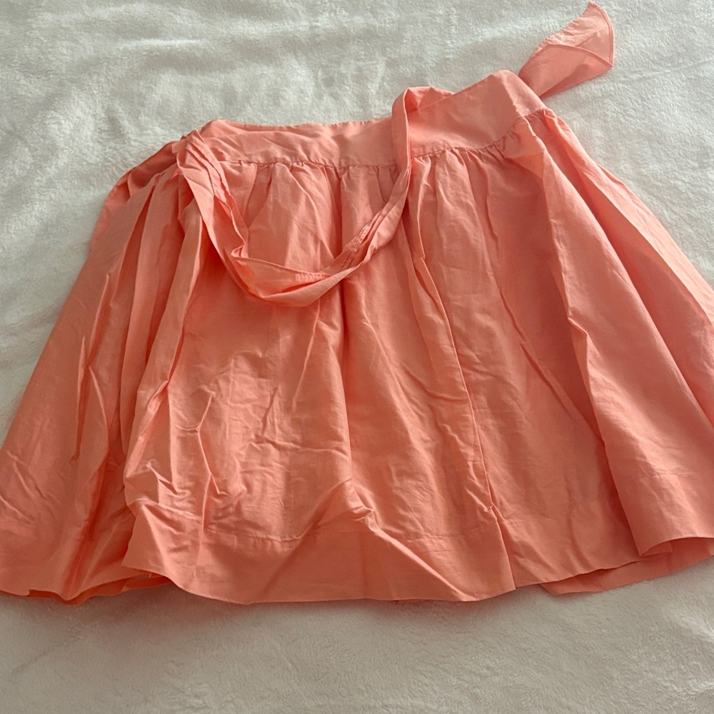 Garnet Hill Coral Blouse with Chic Detail